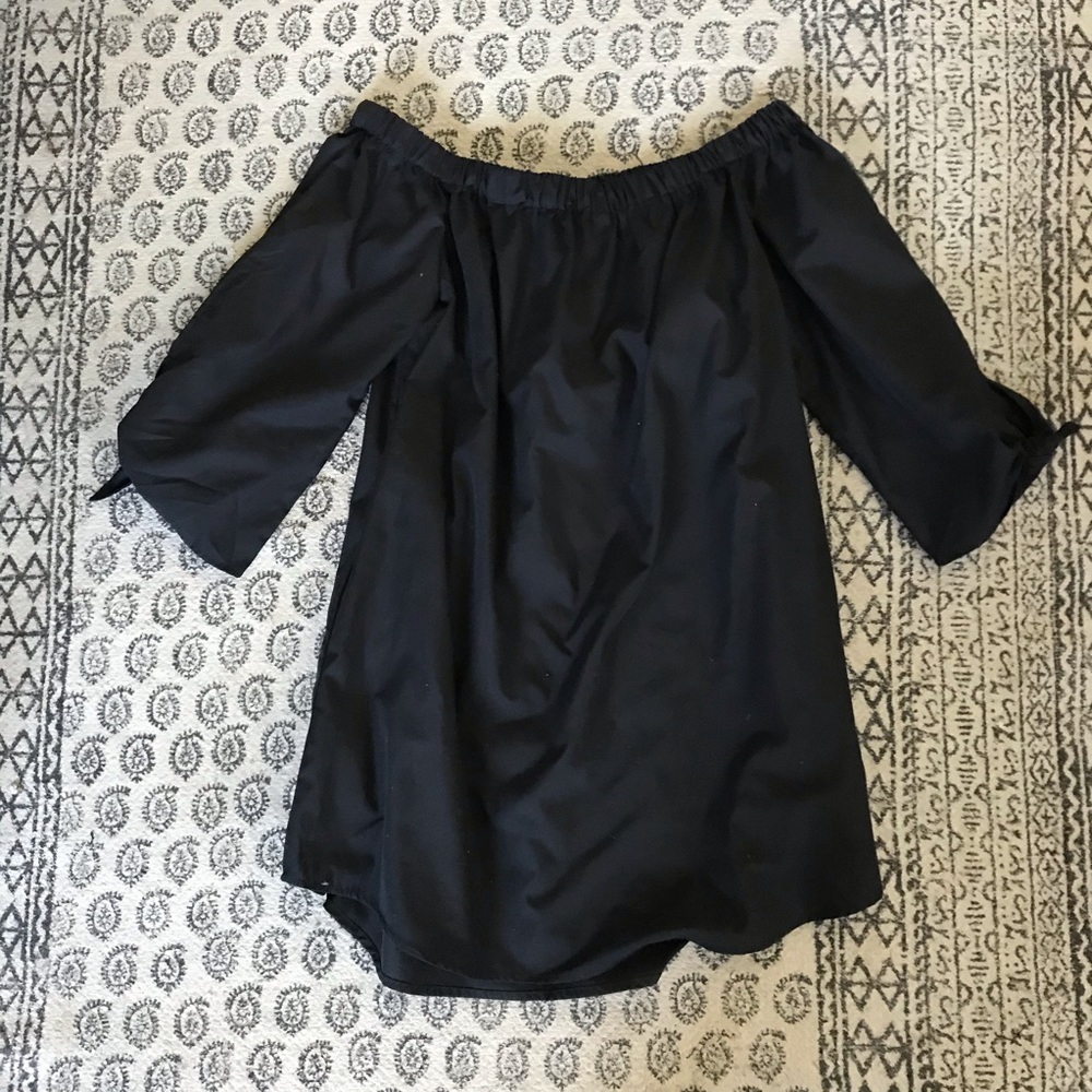 Lucca off the shoulder black dress